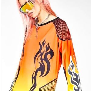 Current Mood Flame Long Sleeve T-Shirt